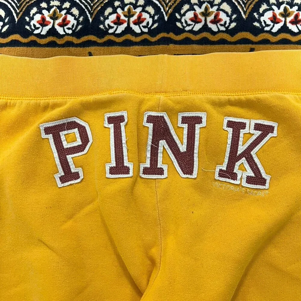 Vintage Victoria secret orange sweatpants Capri joggers Size large y2k fairy - Picture 6 of 8